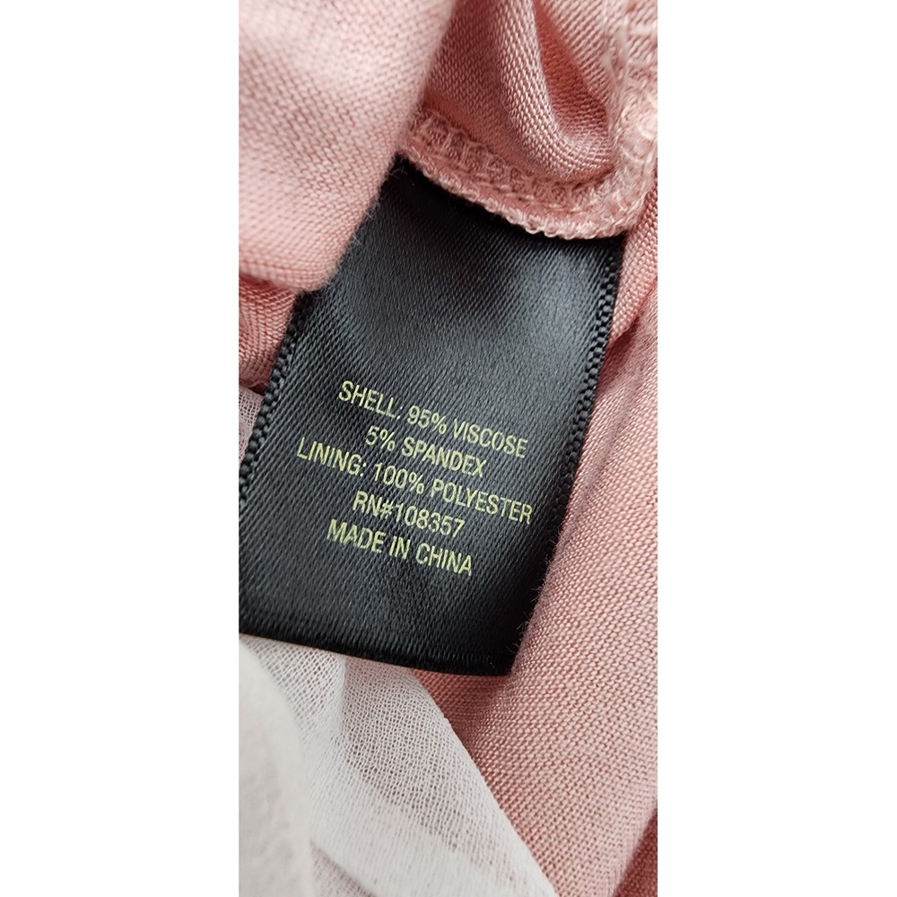 Worthington Tank Top Womens Large Soft Pink Double Layer Chiffon Sharkbite Hem - Picture 8 of 9